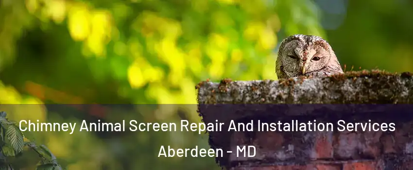  Chimney Animal Screen Repair And Installation Services Aberdeen - MD